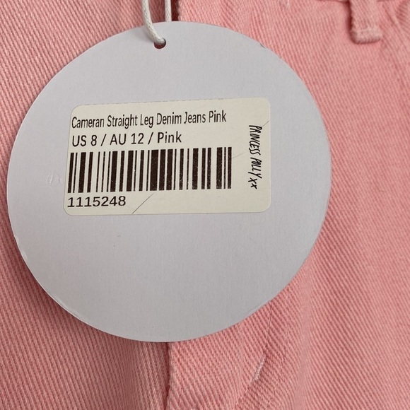 NWT Princess Polly Cameran straight leg pink denim jeans. - Picture 13 of 13